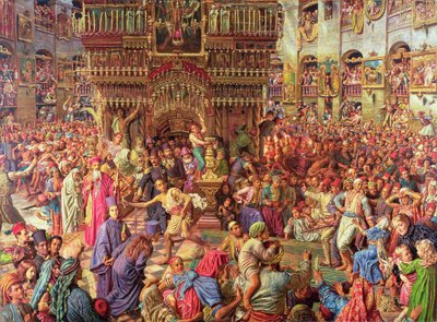 Le miracle du feu sacré, Église du Saint-Sépulcre à Jérusalem, 1892-99 - William Holman Hunt